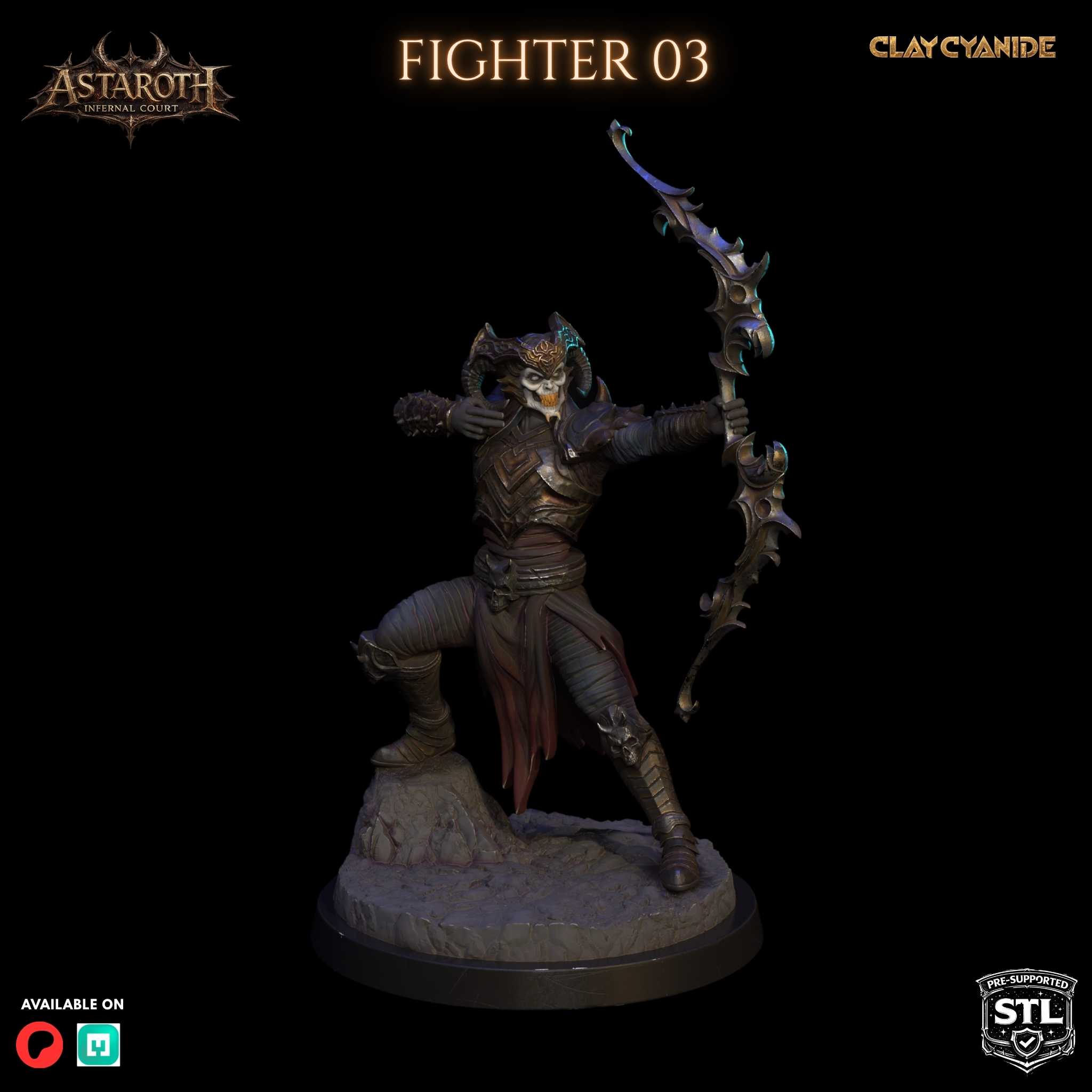 Astaroth Fighter STL variant 3 — Clay Cyanide